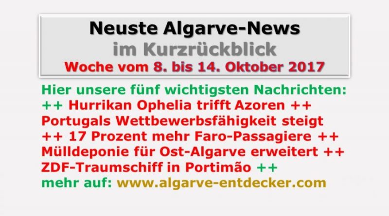 Algarve-News für die KW 41 vom 8. bis 14. Oktober 2017